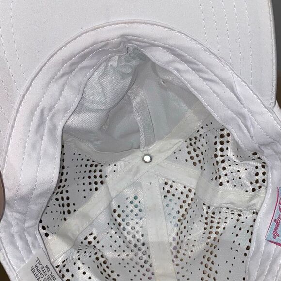 Reel Legends Women's White Perforated Snapback Baseball Cap Hat One Size NWT - Picture 10 of 10